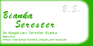 bianka serester business card